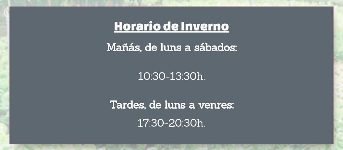 Horario de Inverno, desde o luns 16 de setembro